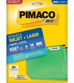 Etiq 6087 12,7x44,45 c/ 800 Pimaco 10f 80 Et/pf