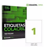 Etiq Laser Colacril A4 297x210 Ca4367 c/ 100 Fl