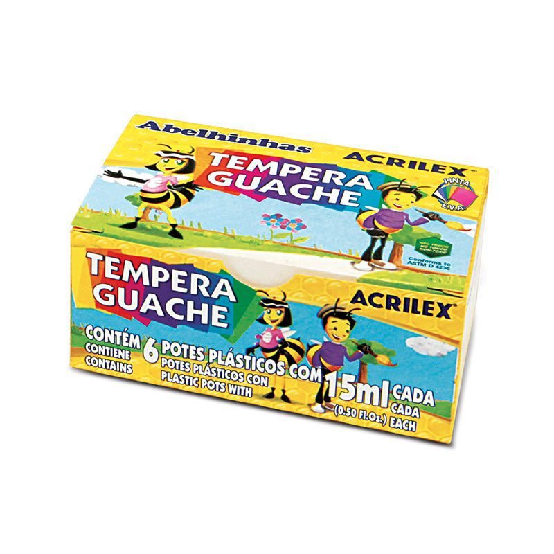 Tinta guache 15ml 6 cores 02020 acrilex 11155 11155 1 20181025142056