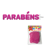 Letreiro em EVA 12cm Glitter Pink PARABÉNS Make+ 800