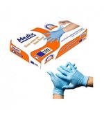Luva Nitrilica Azul s/ po c/ 100 und *M/8* Medix