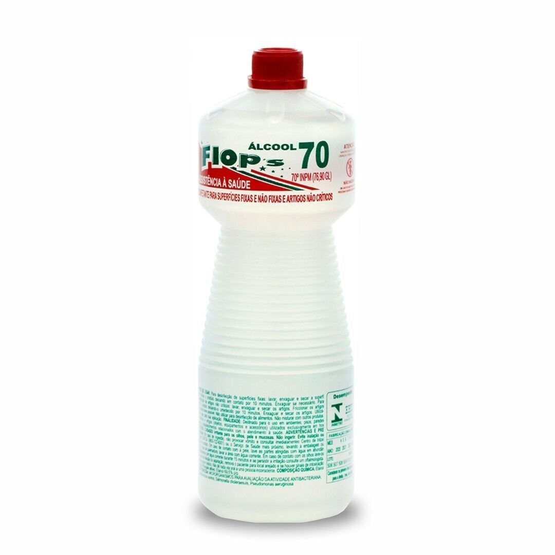 ALCOOL LíQUIDO 70° 1LT FLOPS