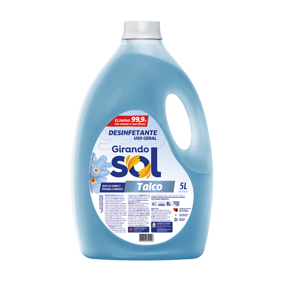 Desinfetante girando sol talco 5l