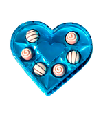 Caixa Candy Box Coração Azul 6 Cavidades para Doces c/10 Flip