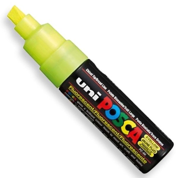 Caneta posca pc 8k fluorescente amarelo