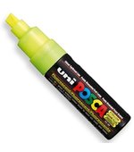 Caneta Uni Posca Amarela Fluorescente PC-8K p/vidro/metal/papel/madeira