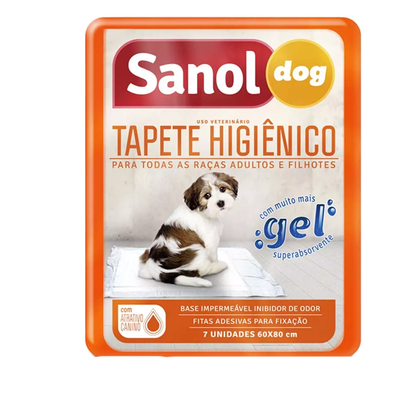 Tapete higienico sanol dog com 7 unidades