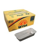 Embalagem de Alumínio Assadeira D10 650ml Bolo Inglês sem Tampa c/ 100 Retangular Wyda