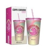 Copo c/ Canudo 550ml - Unicórnio Club Brasfoot