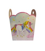 Cachepot Multiuso Decorado 9,5x11x9,5cm Unicornio c/8und - Kit Festa