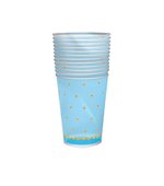 Copo Decorado 200ml Azul Glamour c/8und - Kit Festa