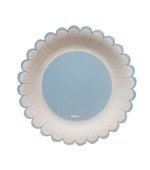 Prato Decorado 18,5cm Azul Bebê c/8und - Kit Festa