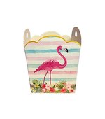 Cachepot Multiuso Decorado 9,5x11x9,5cm Flamingo c/8und - Kit Festa