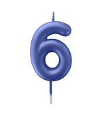 Vela Metalizada 6cm N6 Azul 4536 Make+