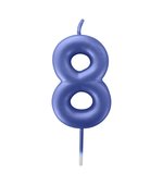 Vela Metalizada 6cm N8 Azul 4538 Make+