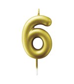 Vela Metalizada 6cm N6 Ouro 4547 Make+