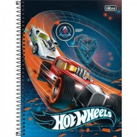 Caderno espiral capa dura universitario 1 materia hot wheels 80 folhas 310123 e1