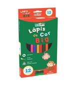 Lápis de Cor c/12 cores Big resina triangular c/apontador LEOELEO 4528