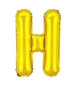 Balão Metalizado Letra H 40cm Dourado 8007 Make+