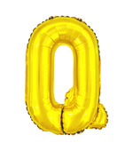 Balão Metalizado Letra Q 40cm Dourado 8016 Make+