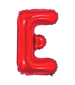 Balão Metalizado Letra E 40cm Vermelho 8080 Make+