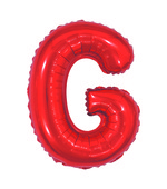 Balão Metalizado Letra G 40cm Vermelho 8082 Make+