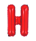 Balão Metalizado Letra H 40cm Vermelho 8083 Make+