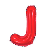 Balão Metalizado Letra J 40cm Vermelho 8085 Make+