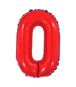 Balão Metalizado Letra O 40cm Vermelho 8090 Make+