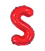 Balão Metalizado Letra S 40cm Vermelho 8094 Make+