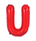 Balão Metalizado Letra U 40cm Vermelho 8096 Make+