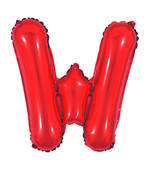 Balão Metalizado Letra W 40cm Vermelho 8098 Make+