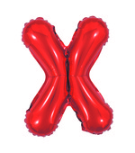 Balão Metalizado Letra X 40cm Vermelho 8099 Make+