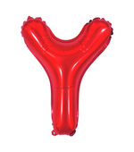 Balão Metalizado Letra Y 40cm Vermelho 8100 Make+