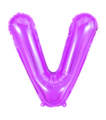 Balão Metalizado Letra V 40cm Pink 8135 Make+