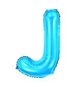 Balão Metalizado Letra J 40cm Azul 8161 Make+