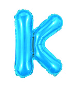 Balão Metalizado Letra K 40cm Azul 8162 Make+