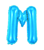 Balão Metalizado Letra M 40cm Azul 8164 Make+