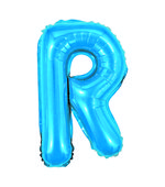 Balão Metalizado Letra R 40cm Azul 8169 Make+