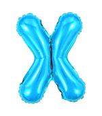Balão Metalizado Letra X 40cm Azul 8175 Make+