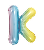 Balão Metalizado Letra K 40cm Arco-Íris 8238 Make+