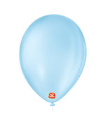 Balão Liso N.9 c/ 50 Azul Baby São Roque