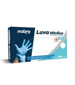 Luva Nitrilica Azul s/ po c/ 100 und "M/8" Nobre CA39331