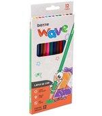 Lápis de Cor c/ 12 Wave Sextavado Bazze 2942