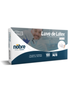 Luva de Látex para Uso Geral (Procedimento) com pó M c/ 100und Nobre CA 40956