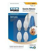 Gancho Plastico Pequeno Adesivo c/4 und Tekbond 0202