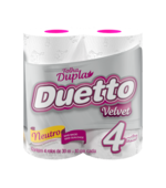 Papel Higienico Duetto Velvet 30mts Neutro F.dupla c/ 4