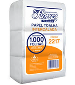 Papel Toalha Interfolha 20x19 c/ 1000 100% Celulose Florax