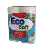 Papel Higiênico Rolão 200m Br c/ 8 100% Celulose Ecosoft Toppy