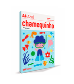 Papel A4 75g Azul Cx c/ 2500 Chamequinho